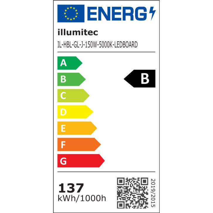 Hallentiefstrahler HBL-J 150W, 23.860 lm, Lumileds 2835, Philips Xitanium, Neutralweiß (5000K), 174 lm/W, 90°, inkl. integriertem Bewegungsmelder-Steckplatz