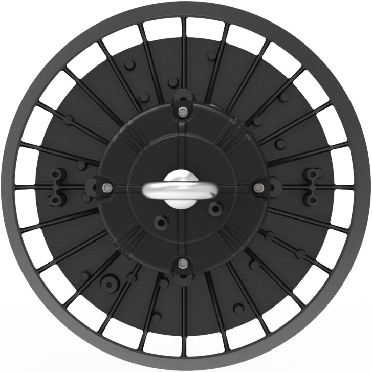 Hallentiefstrahler HBL-J 150W, 23.860 lm, Lumileds 2835, Philips Xitanium, Neutralweiß (5000K), 174 lm/W, 90°, inkl. integriertem Bewegungsmelder-Steckplatz