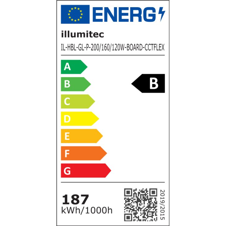 Hallentiefstrahler HBL-P 200/160/120W, Lumileds 2835, Lifud, 5700/5000/4000K, 174 lm/W, 90°