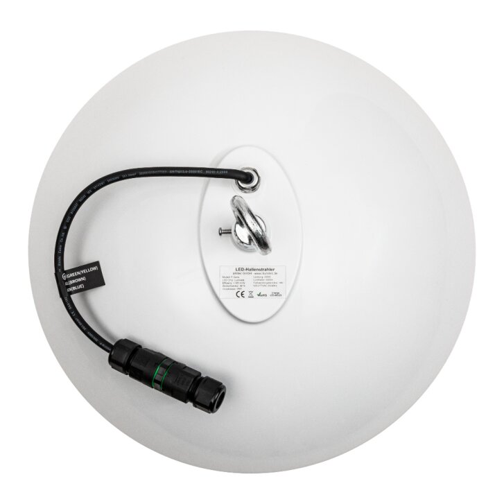 LED Hallenstrahler 200W, HACCP für IFS Food, >188 lm/w, 5000K, 90°, 5-Jahre Garantie, HBL-F